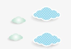 点点状蓝色点点装饰云朵状图案高清图片