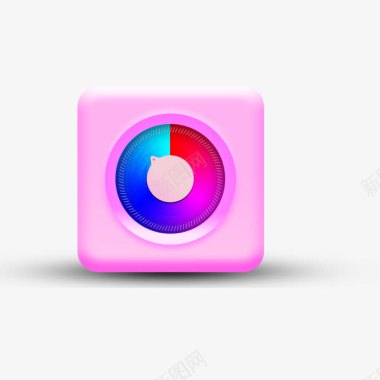 一个粉色按钮图标图标