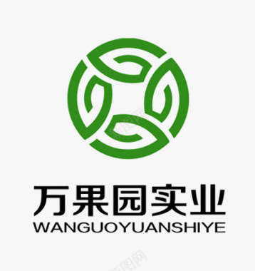 绿色标志万果园实业logo图标图标