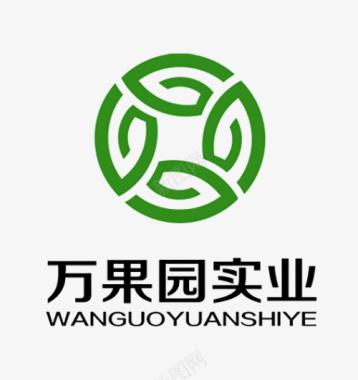 绿色青山万果园实业logo图标图标