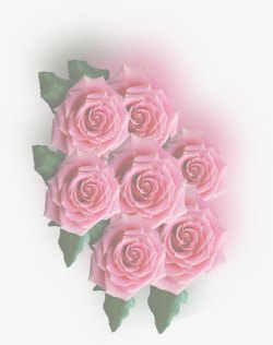 粉色玫瑰花背景元素素材