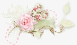 白粉色玫瑰装饰素材