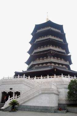 仰视雷峰塔素材