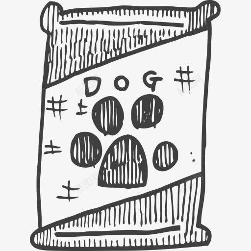 手绘狗粮png免抠素材_88icon https://88icon.com png素材 手绘 狗粮 袋子