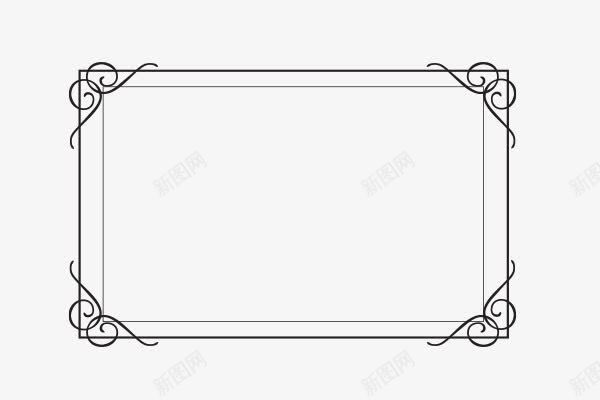 双层加粗复古框png免抠素材_88icon https://88icon.com 加粗 双层 复古框