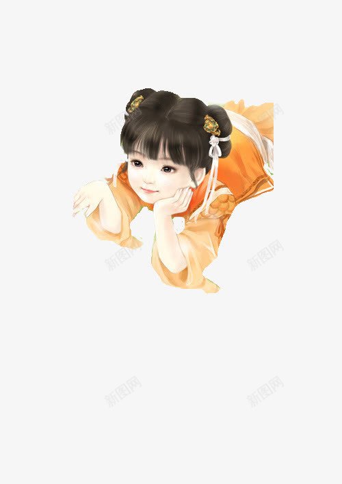 中国风躺着的小女孩png免抠素材_88icon https://88icon.com 中国风 小女孩 躺着