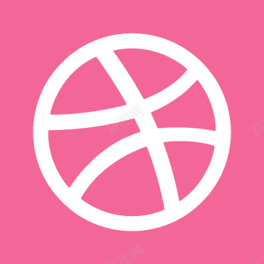 Dribbble简单的社会媒体图标图标