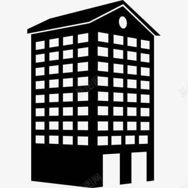 建筑塔式高层住宅图标图标