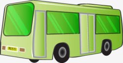 绿色的公交车素材