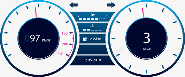 对称风格蓝色转速表png免抠素材_88icon https://88icon.com 卡通转速表 对称风格 汽车表盘 汽车转速表 蓝色 蓝色转速表 表盘