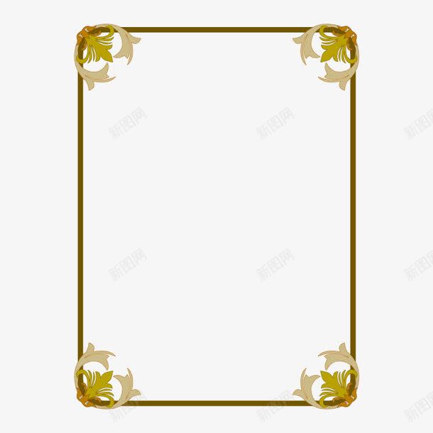 百合花花纹边框矢量图ai免抠素材_88icon https://88icon.com 欧式 相框 简约 花纹 边框 矢量图