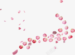 玫瑰瓣飘零场景情人节粉色小清新飘零玫瑰瓣装饰高清图片