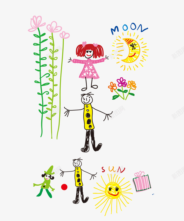 手绘卡通画psd免抠素材_88icon https://88icon.com 卡通人物 卡通画 手绘卡通图