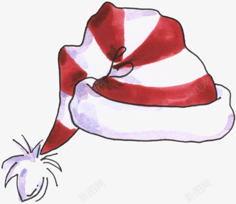 红色条纹圣诞帽png免抠素材_88icon https://88icon.com 圣诞帽 圣诞装饰 帽子 红色条纹