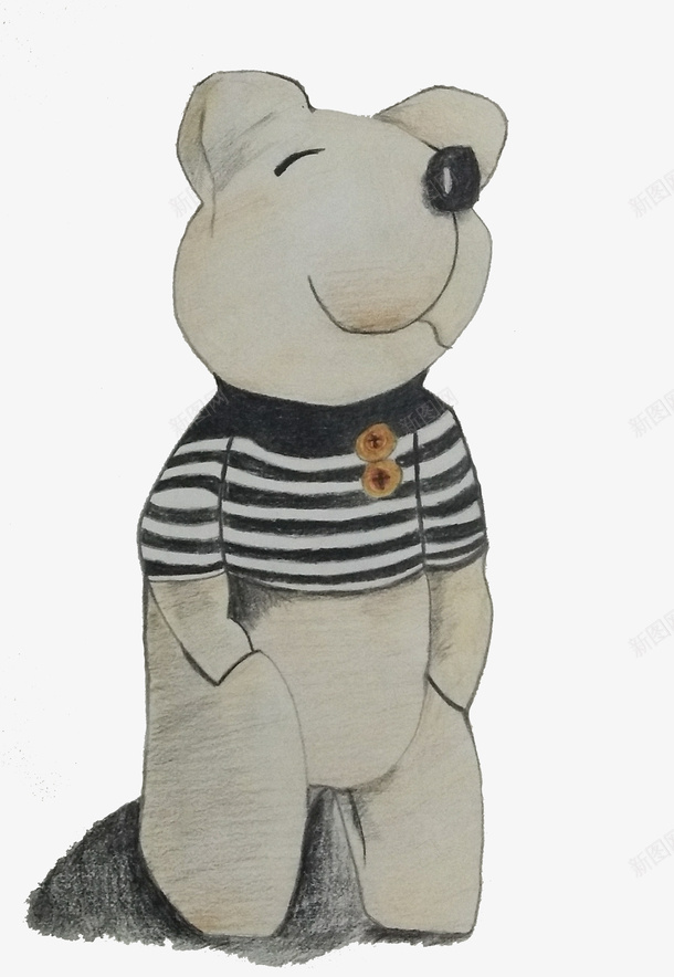 手绘可爱的熊熊png免抠素材_88icon https://88icon.com 可爱 手绘 熊 熊熊