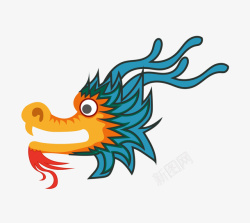 二月二龙抬头卡通装饰中国龙海报素材