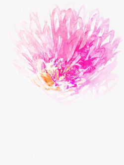 创意合成水彩花卉形状图案素材
