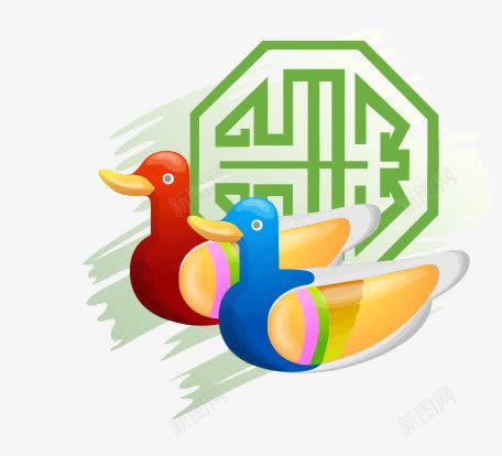 鸭子png免抠素材_88icon https://88icon.com 新年喜庆 礼节 节日 鸭子