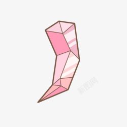 手绘粉色可爱三角素材