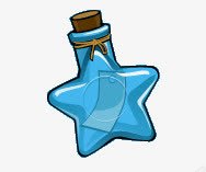 蓝色星星心愿瓶素材