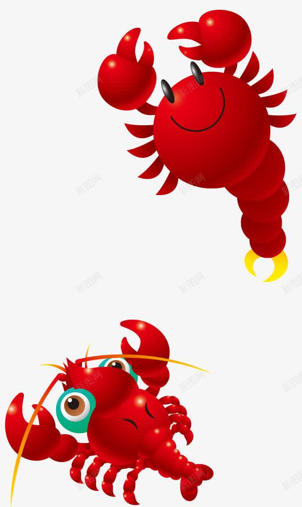 手绘卡通可爱的红虾矢量图ai免抠素材_88icon https://88icon.com 卡通的红虾 可爱的虾 平面红虾素材 手绘的虾 矢量图