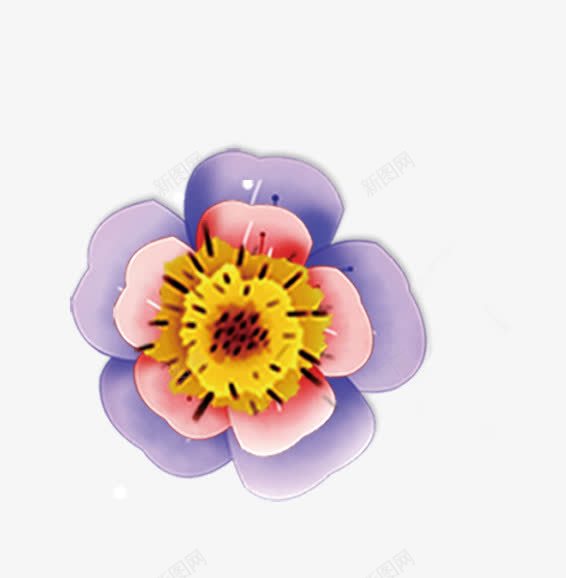紫色手绘花朵装饰图案png免抠素材_88icon https://88icon.com 一朵花 免抠PNG 手绘 紫色 花朵 装饰图案