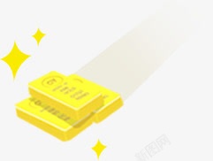 黄色星星金条电商素材