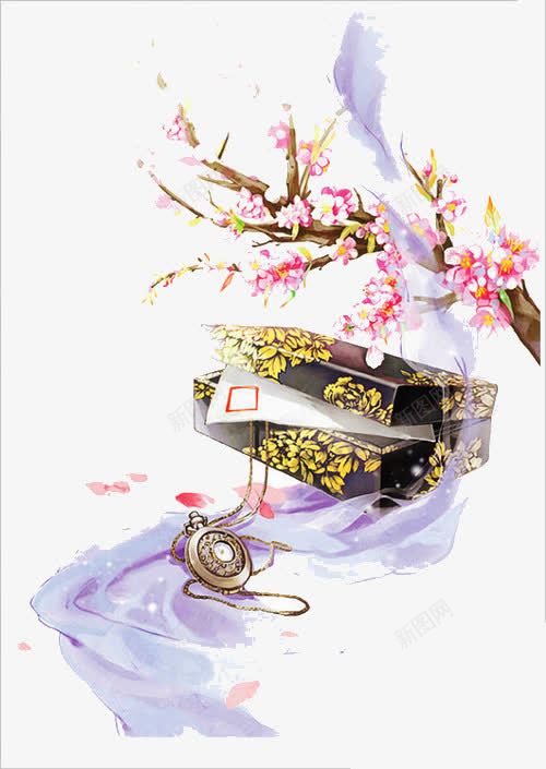 宝盒png免抠素材_88icon https://88icon.com 信 宝盒 桃花