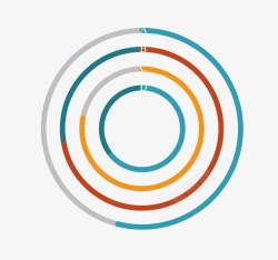 圆形图表ppt图表矢量图素材