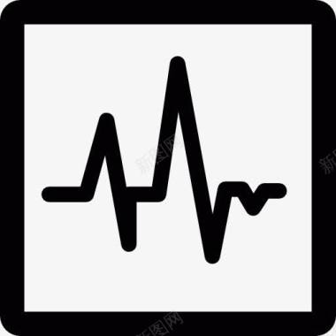 心电图心脏监视器图标图标