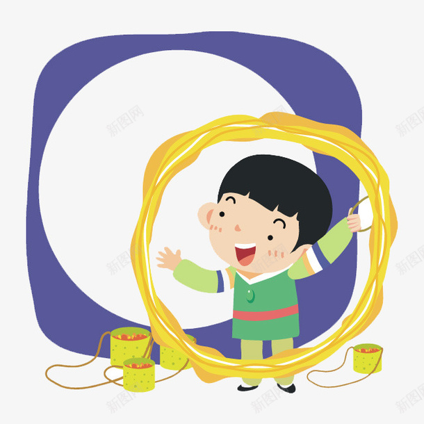 卡通儿童纺线插画png免抠素材_88icon https://88icon.com 儿童 卡通 可爱 纺线