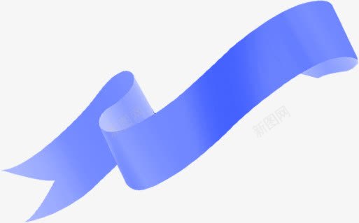 蓝色漂浮的丝带展架png免抠素材_88icon https://88icon.com 丝带 漂浮 蓝色