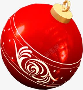 红色装饰球圣诞节png免抠素材_88icon https://88icon.com 圣诞节 素材 红色 装饰
