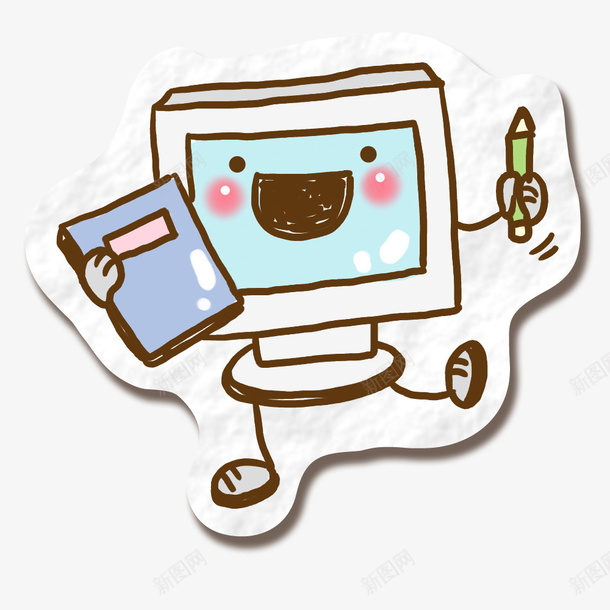 卡通笔记本电脑psd免抠素材_88icon https://88icon.com 卡通 可爱 电脑 电脑卡通 电脑笔记本 笔记本 笔记本电脑