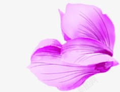 手绘古风紫色花朵素材