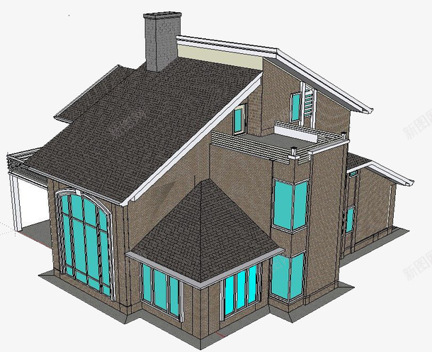 3D立体房屋图png免抠素材_88icon https://88icon.com 3D立体房屋图 复式房子立体图 房屋修建模型图 立体房屋
