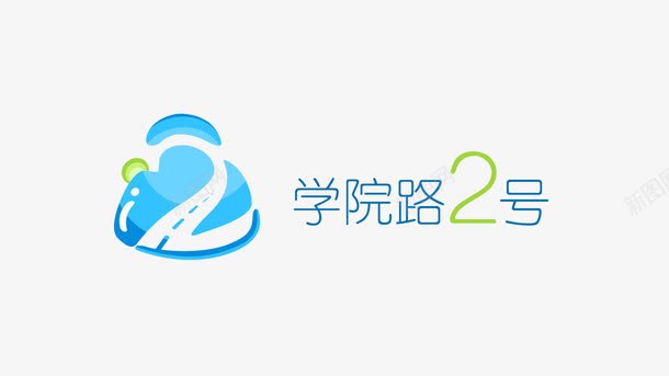 学院路2号横版LOGO图标图标