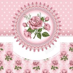 粉色浪漫玫瑰花装饰板素材
