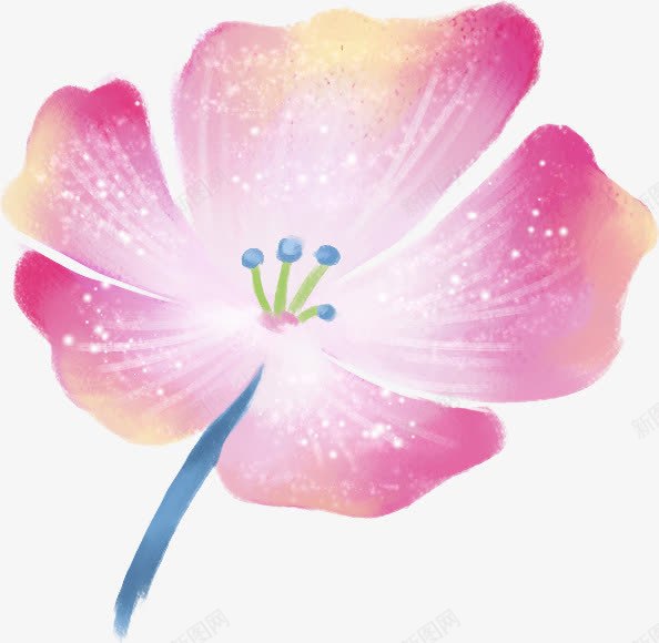 粉色五叶花瓣花朵png免抠素材_88icon https://88icon.com 粉色 花朵 花瓣