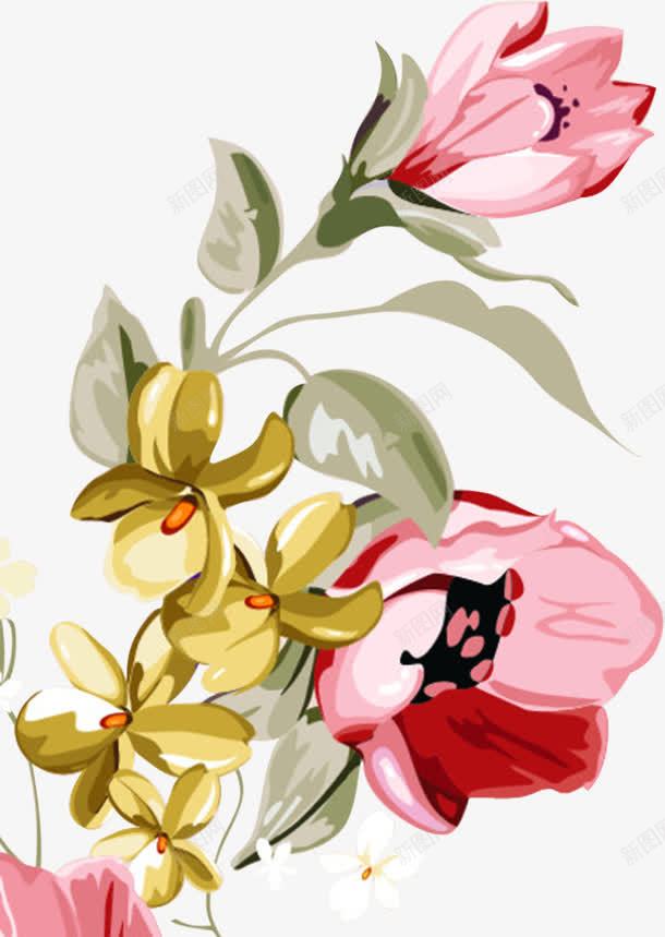 手绘艺术花朵植物水墨png免抠素材_88icon https://88icon.com 植物 水墨 艺术 花朵