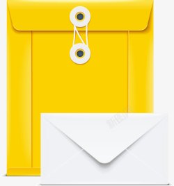 黄色文件袋图案素材