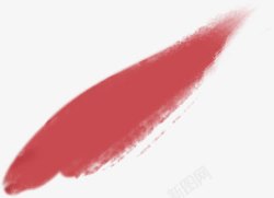 红色中国风墨迹毛笔装饰素材