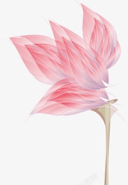 手绘粉色梦幻花朵花瓣装饰素材