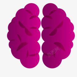 最强大脑紫色渐变脑细胞素材