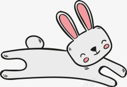 卡通手绘可爱小兔子素材