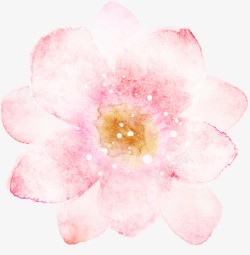 手绘粉色花卉意境素材