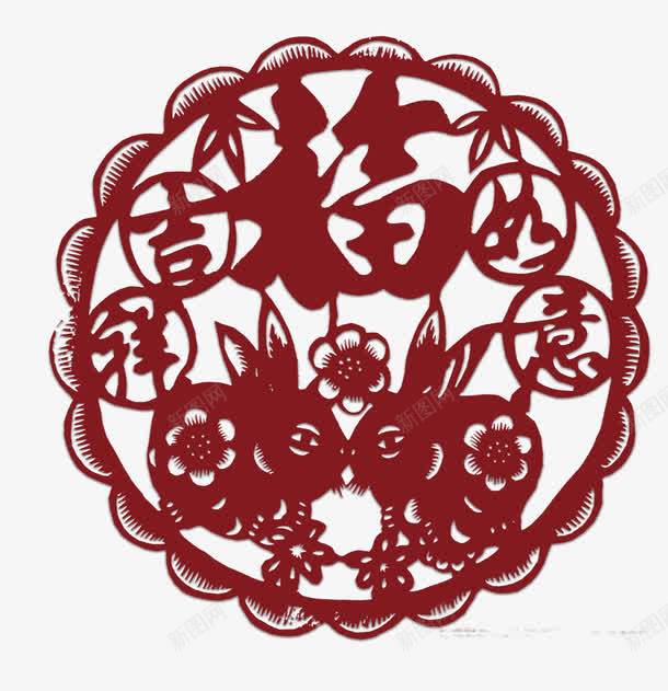 吉祥如意福气结png免抠素材_88icon https://88icon.com 中国红 中国风 吉祥如意结 福剪纸