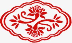 红色手绘传统花纹装饰素材