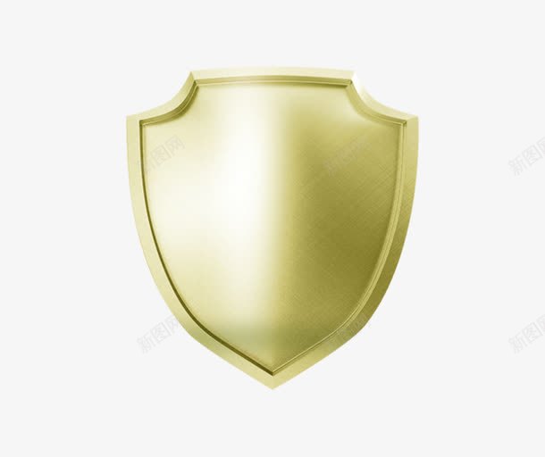 金色护盾png免抠素材_88icon https://88icon.com 卡通 手绘 护盾 装饰 金色