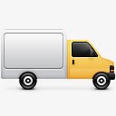 黄色卡通卡车运输图标图标